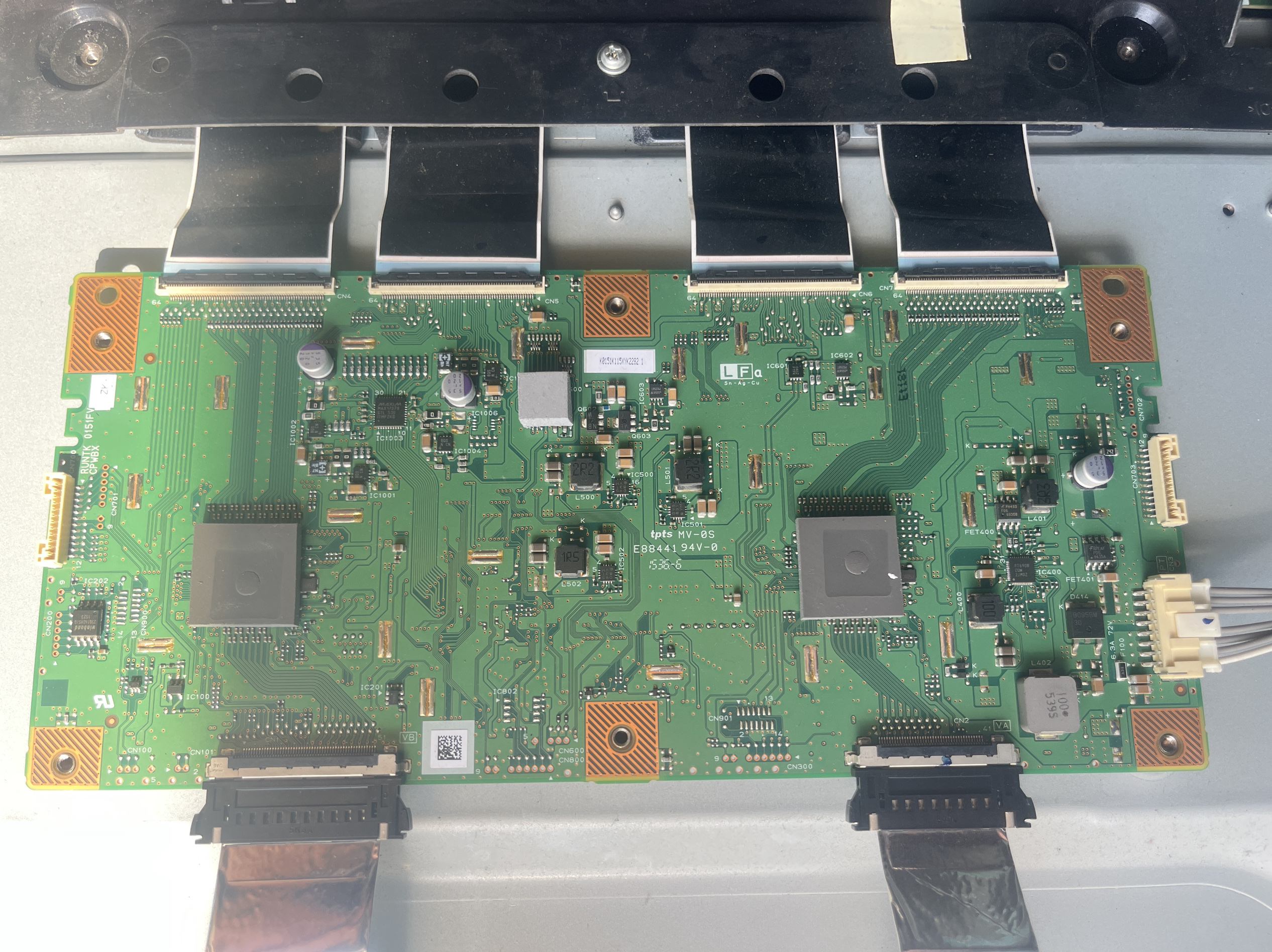 夏普原装逻辑板RUNTK 0151FV ZK CPWBX/LCD-60UF30A有开机图片