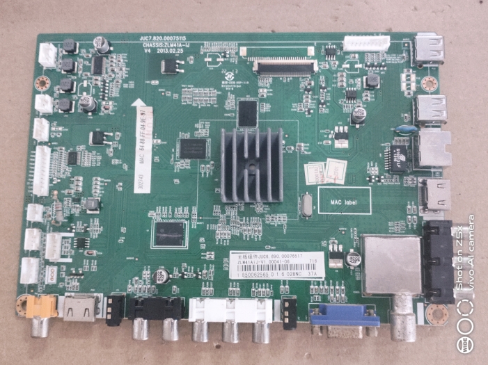 原装长虹3D46C2000i 主板JUC7.820.00075115 屏M460F12-D1-A 测好