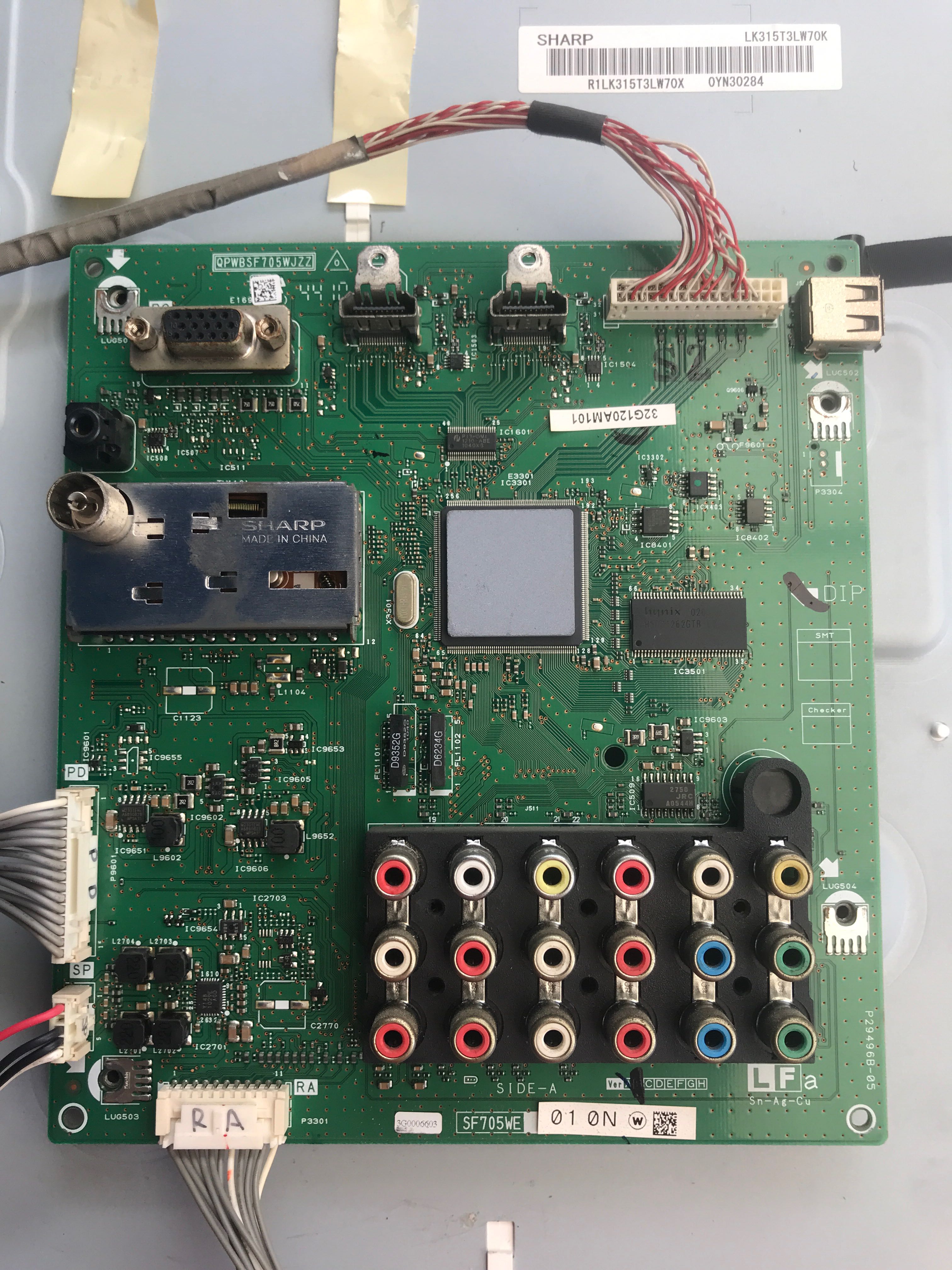 夏普LCD-32G120A 主板 QPWBSF705WJZZ/SF705WE 配屏LK315T3LW70K