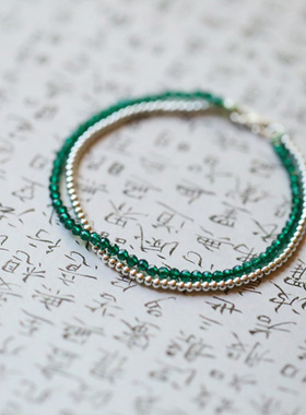 纯银刻面锆石极细手链