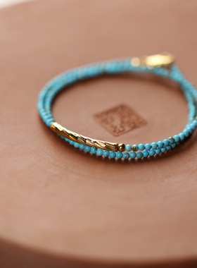 碧落丨9k金管绿松石九月生辰石