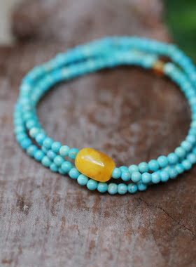 入锦女款绿松石设计款手串民族风