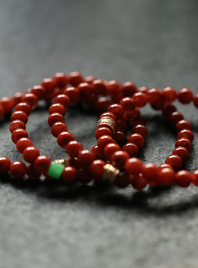 渡川南红近满肉火焰手串