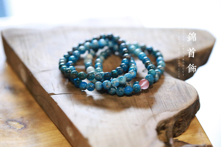 流浪地球丨天然无优化磷灰石手串单圈 7mm