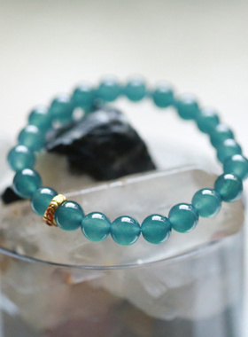 蓝水翡翠手串 8mm
