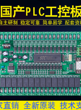 国产兼容 30MR 30MT 国产PLC工控板  可编程逻辑控制器 51单片机