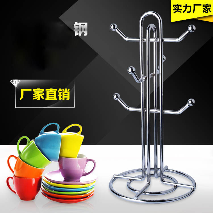 欧式创意杯架家用沥水架客厅收纳杯子架置物架咖啡杯收纳架餐厅用怎么看?