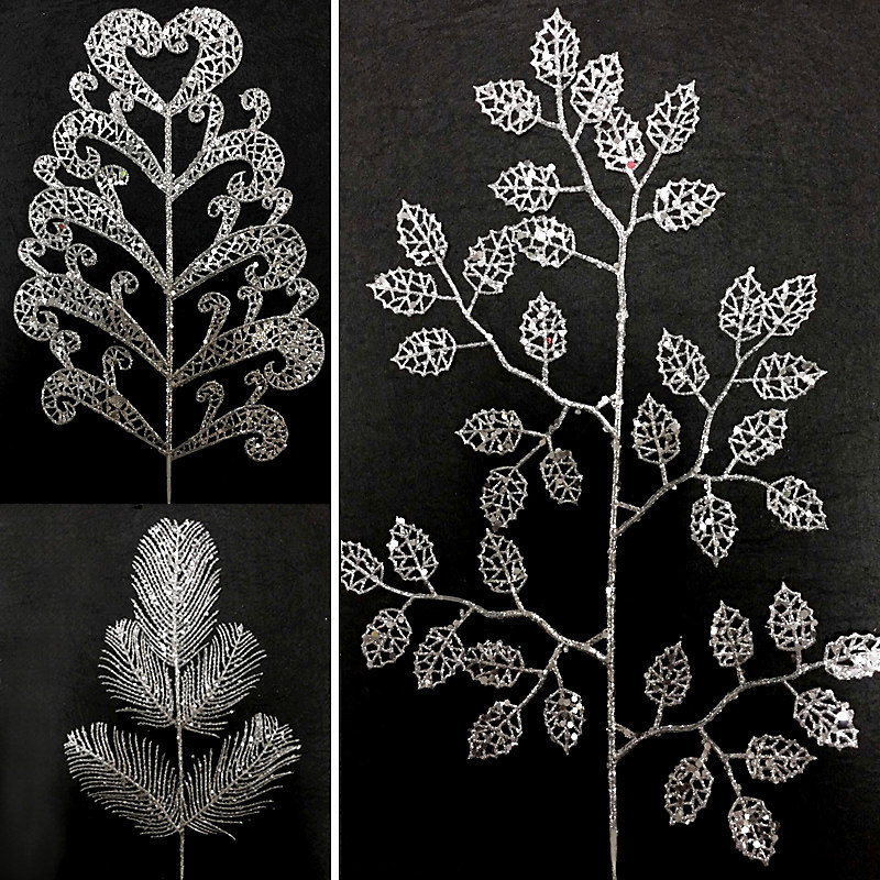 摄影道具银色贴片花枝插枝插花节庆园艺花艺单片装墙壁墙绘装饰在类目 家居饰品, 花瓶/花器/仿真花/仿真饰品, 仿真花/假花中 - 来自Buy2taobao.com提供专业的淘宝代购服务