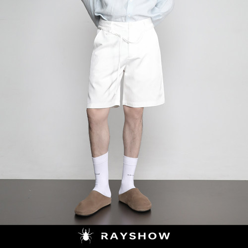 RAYSHOW·系带宽松垂坠五分裤