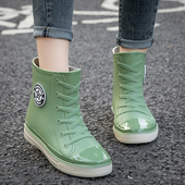 雨靴学生韩版 女夏季 水靴胶鞋 短筒防滑防水鞋 新款 套鞋 时尚 工作 雨鞋