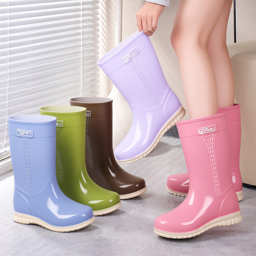 新款韩版女外穿加厚防滑雨鞋雨靴夏季中筒工作水靴防水鞋学生休闲