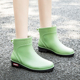 防滑工作套鞋 时尚 水靴 雨靴女夏季 低筒外穿胶鞋 成人短筒防水鞋 雨鞋