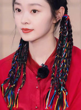 夏季编发彩绳脏脏辫发绳头绳神器编女头发的彩色丝带绑发绳子发饰