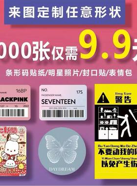 定制不干胶时代少年ins贴纸