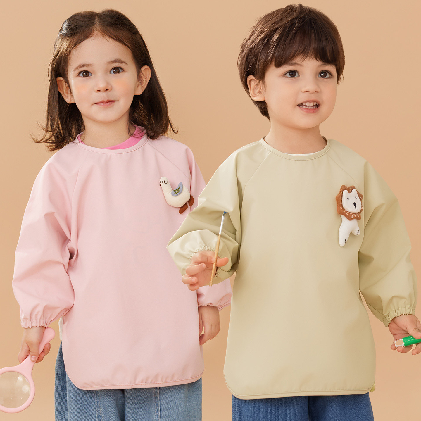 儿童罩衣秋冬宝宝围兜防脏防污男女孩围裙婴儿辅食饭兜宝宝反穿衣,童装/婴儿装/亲子装,反穿衣/罩衣,淘宝优惠券,粉丝福利购,淘宝优惠卷