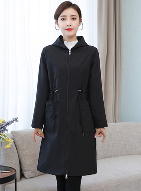 大人罩衣长袖防水中长款时尚工作服女士外穿拉链防脏厨房家用围裙