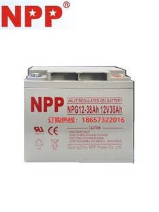 NPP耐普蓄电池NPG12 12V38AH铅酸蓄电池UPS电源专用 38AH