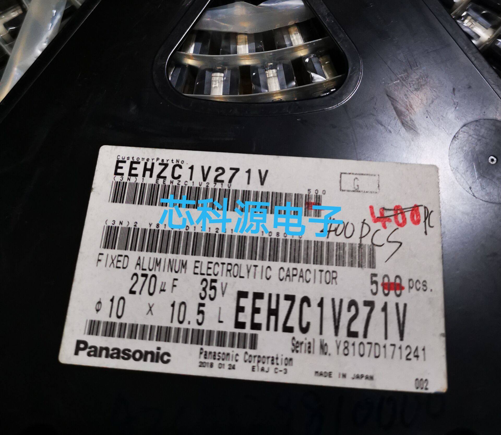 EEHZC1V271V 松下贴片聚合物电容 35V270UF 10x10.2 汽车级电容