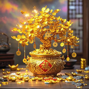 2025好寓意聚财墙贴画客厅房间厨房补墙洞贴纸玄关装饰自粘防水贴