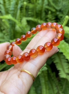 天然冰种红玛瑙手链甜美少女手串