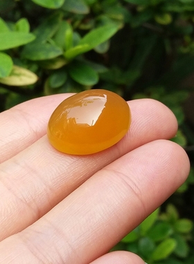 天然原色无烧蜜糖色玛瑙戒指蛋面