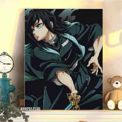 时透无一郎十字绣鬼灭之刃钻石画成人DIY手工贴钻砖石画muichiro