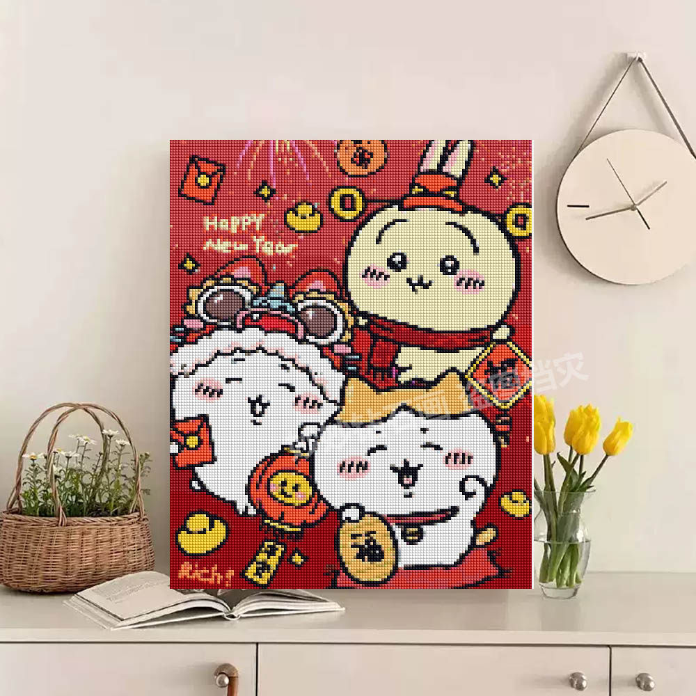 新年吉伊卡哇贴钻石画小八乌萨奇成人DIY大学生女孩手工Chiikawa,居家布艺,十字绣套件,淘宝优惠券,粉丝福利购,淘宝优惠卷