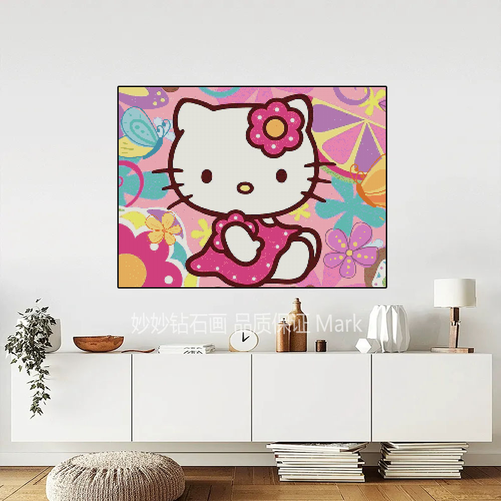 HelloKitty凯蒂猫咪钻石画治愈解压女孩DIY砖石画成人手工十字绣