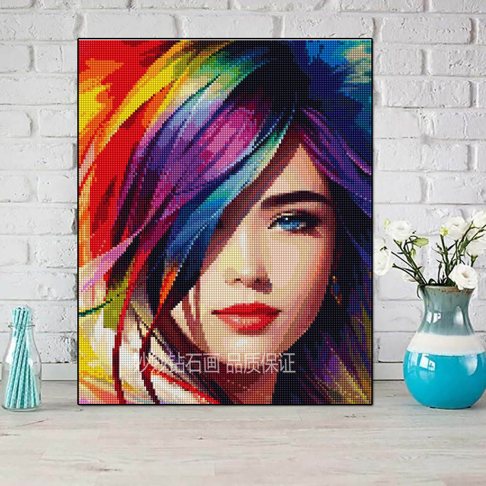 高颜值美女人满钻石画年轻人手工5DIY成人砖石十字绣理发店装饰画,居家布艺,钻石绣,淘宝优惠券,粉丝福利购,淘宝优惠卷