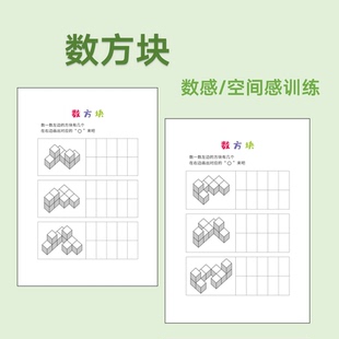 数感训练积木幼儿园宝宝早教启蒙幼小衔接逻辑数方块空间感数学