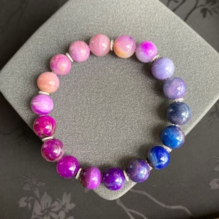 24.3g 10mm 回收彩虹渐变糖果色舒俱来手链 纯纯老料