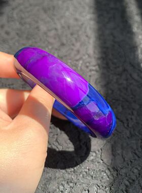 回收舒俱来手镯宽厚版幻彩手镯 规格16.6*8.5mm圈口57mm，66.72g