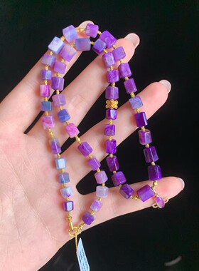 回收天然舒俱来幻彩项链 幻彩色果冻料 尺寸 8.5*6.5mm  25.77