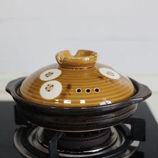 万土烧带礼盒包装无水海鲜土锅扁平锅想要扁扁的砂锅的看过来