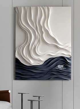 玄关立体木雕手绘装饰画客厅壁画