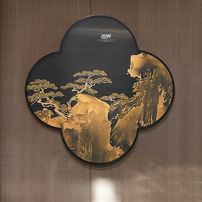 入户玄关定制梅花框新中式装饰画