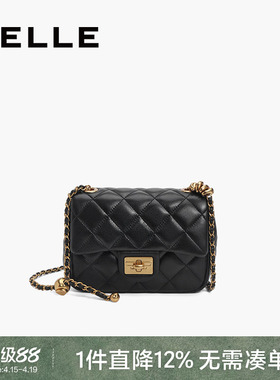 百丽包包女时尚百搭碎银几两羊皮真皮小香风链条包斜挎包X6917BX4