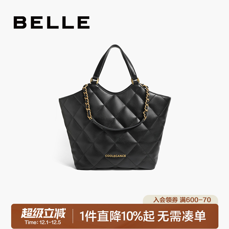 百丽女包通勤链条时尚出行托特包