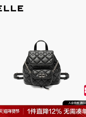 百丽包包女2025新款休闲小香风链条包菱格一包多用双肩包M7957CX5