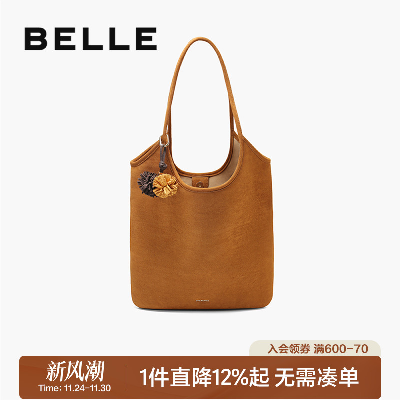 百丽25秋新时髦miu系复古托特包