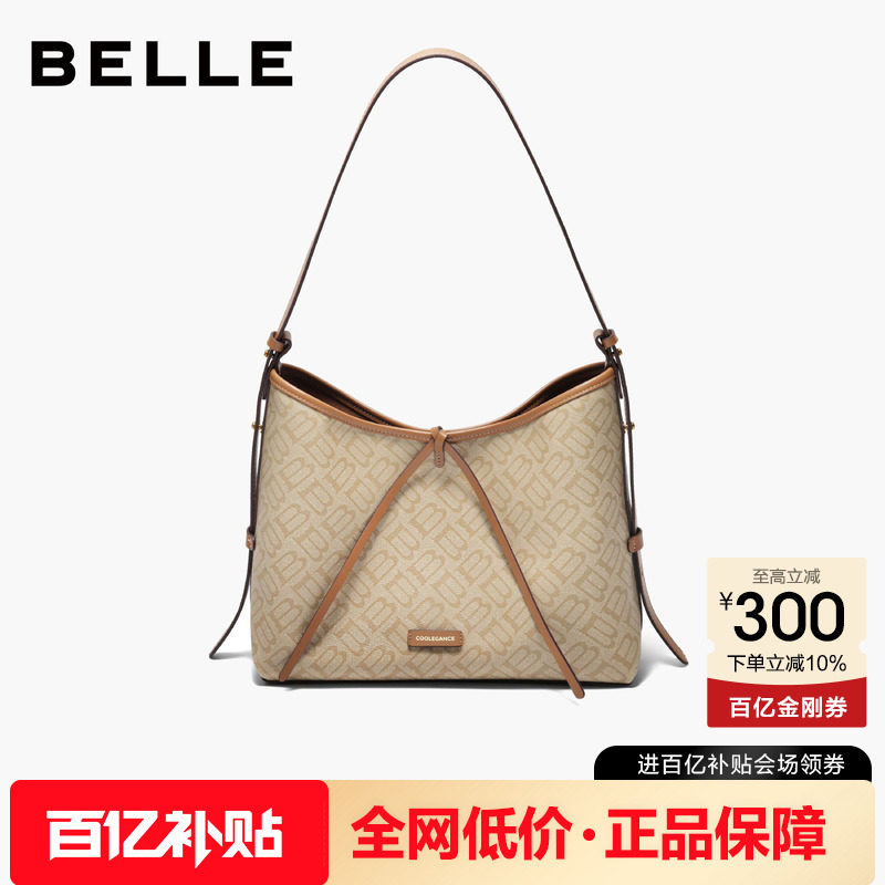 百丽包包女款复古海鸥老花hobo包单肩斜挎包大容量托特包X7326DX5,箱包皮具/热销女包/男包,托特包,淘宝优惠券,粉丝福利购,淘宝优惠卷