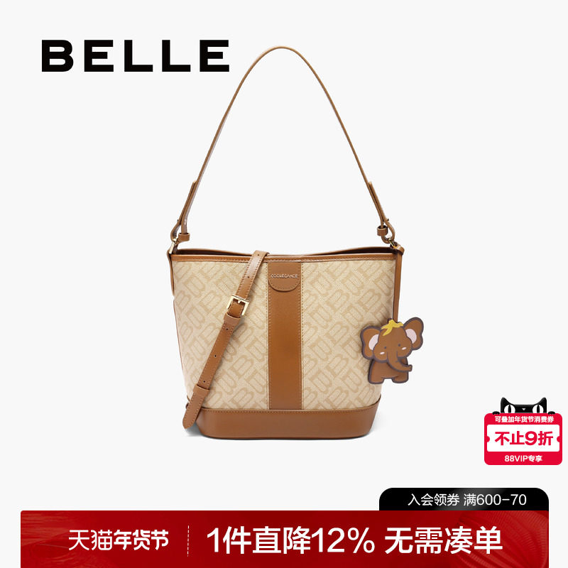 百丽包包女2025新款海鸥老花通勤子母包单肩斜挎包水桶包JYH25BX5,箱包皮具/热销女包/男包,水桶包,淘宝优惠券,粉丝福利购,淘宝优惠卷