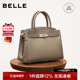 百丽包包女鎏金岁月凯莉包妈妈包质感通勤大容量手提包婚包X7257A