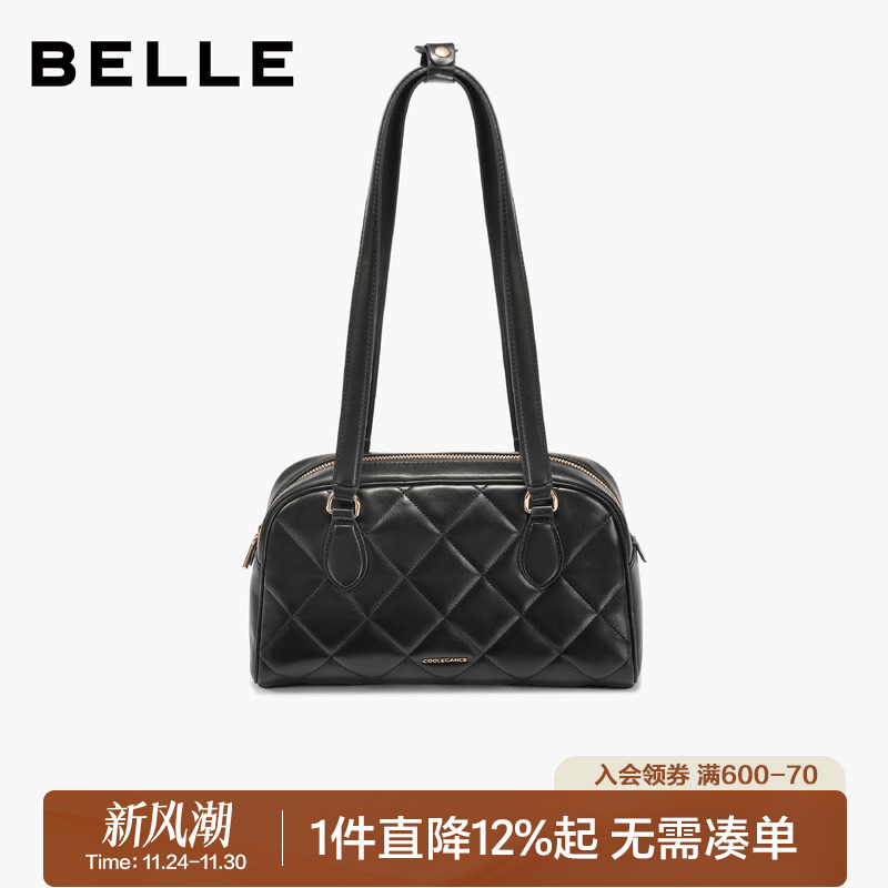 百丽25冬季新款时尚休闲波士顿包