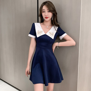 上班总店连衣裙气质性感夜技师夜场衣服桑拿足疗新款女足浴工作服