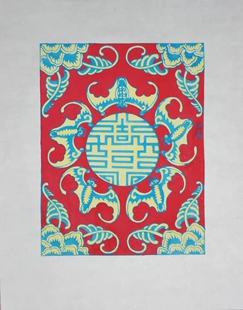 武强木板年画万吉图五福捧寿手工礼品收藏