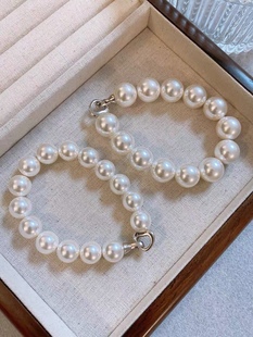 消失的她同款手链925银强光澳白珍珠手链女轻奢时尚手链珍珠首饰