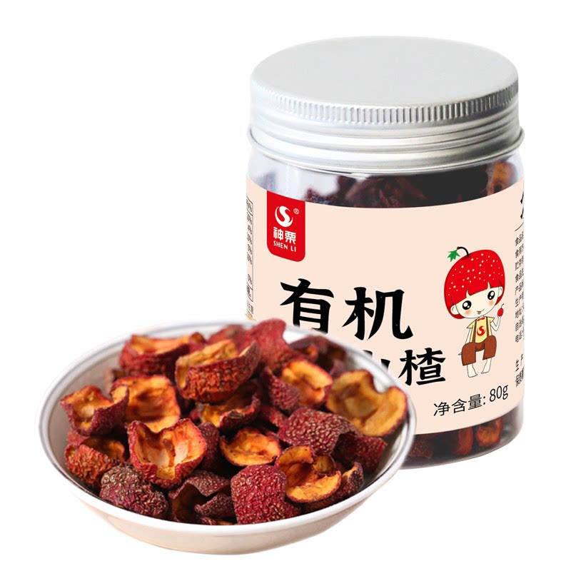 有机山楂干80g正宗泡水泡茶无核山楂片新货水果干神栗酸甜零食