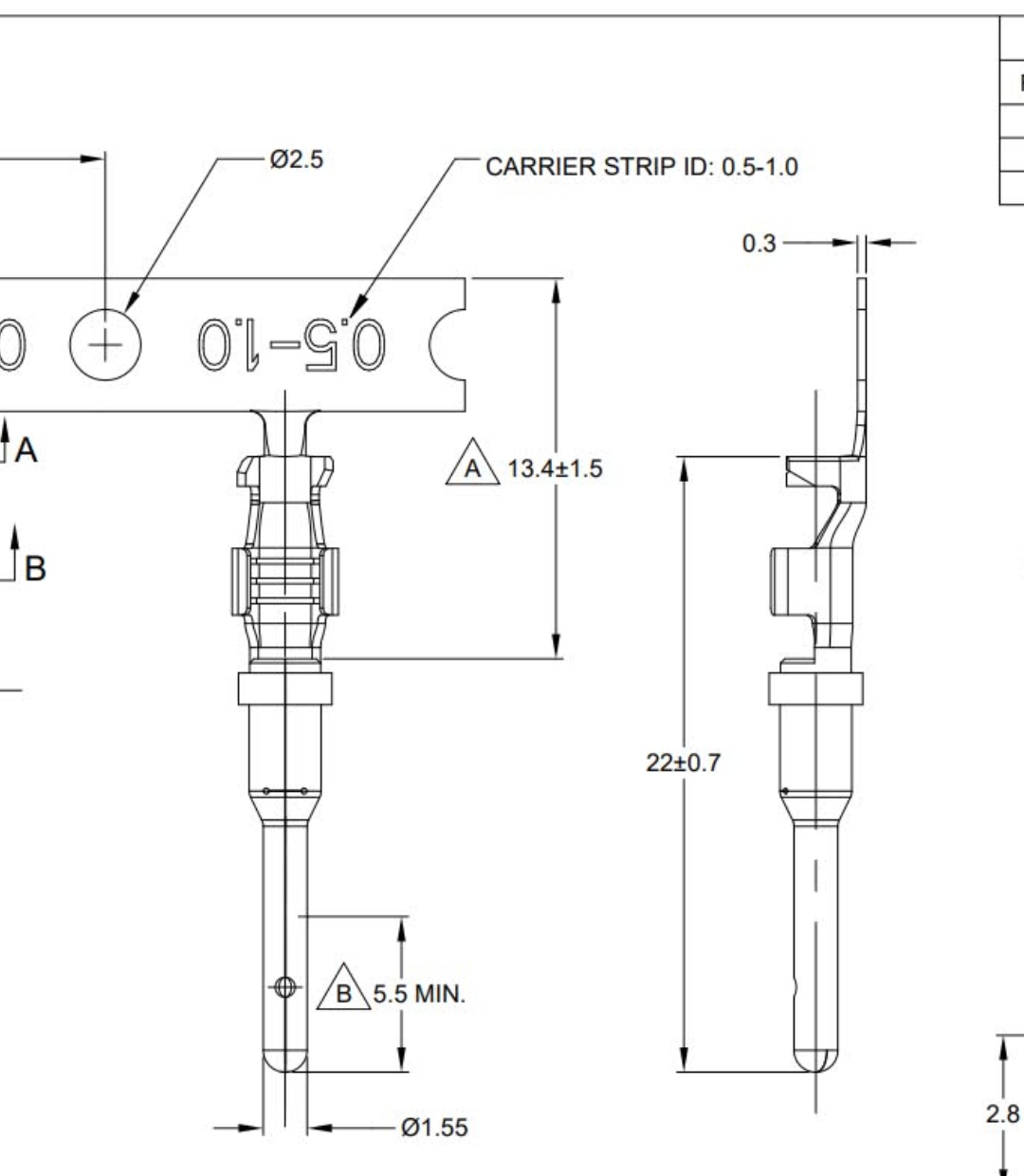 AT60-16-0622 安费诺公端子 18-20AWG AT系列公端子 镀镍压接端子