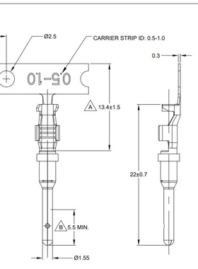 AT60-16-0622 安费诺公端子 18-20AWG AT系列公端子 镀镍压接端子